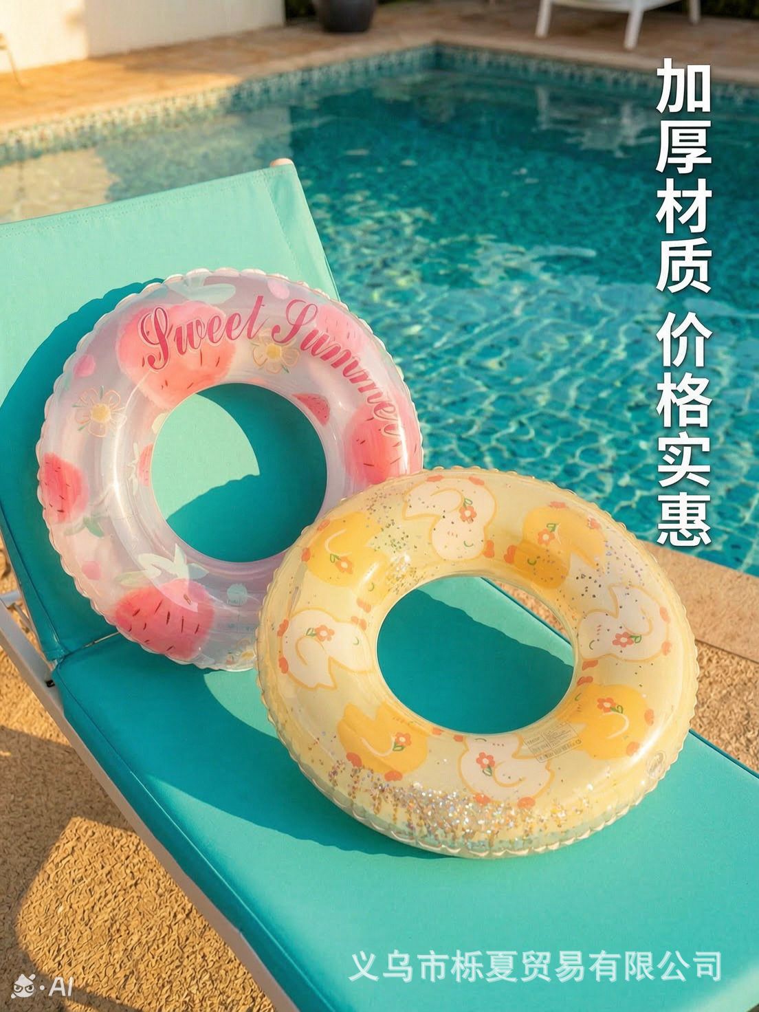 Fabricantes al por mayor anillo de natación infantil sandía anillo de salvavidas inflables espesado una sola capa doble airbag axilar anillo de natación adulto image 6