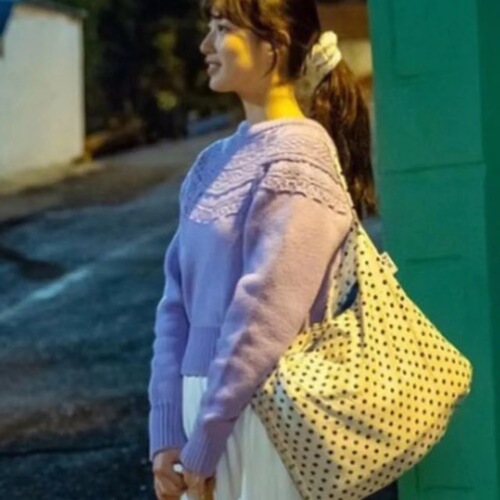 Korean style Baizige flower print fabric bag chic lamprene Ins shoulder bag large capacity retro versatile hand-held