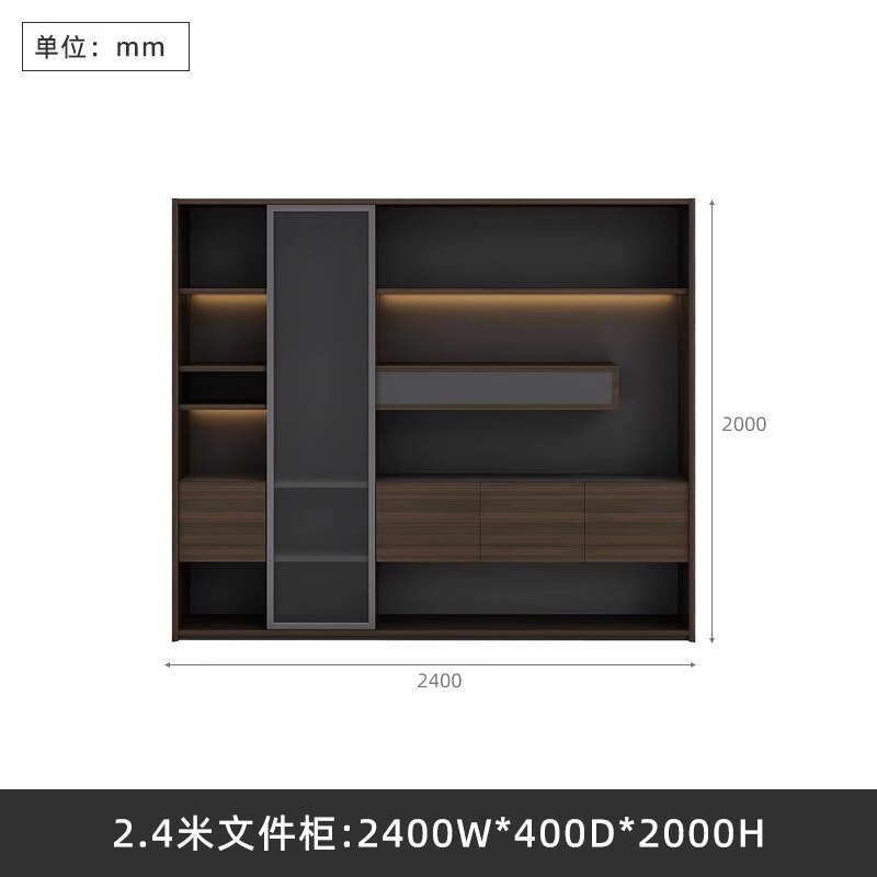 新しい中国風のファッショナブルなボスデスクシンプルモダンなウォールナット社長デスクオフィスシングルエグゼクティブデスク|undefined