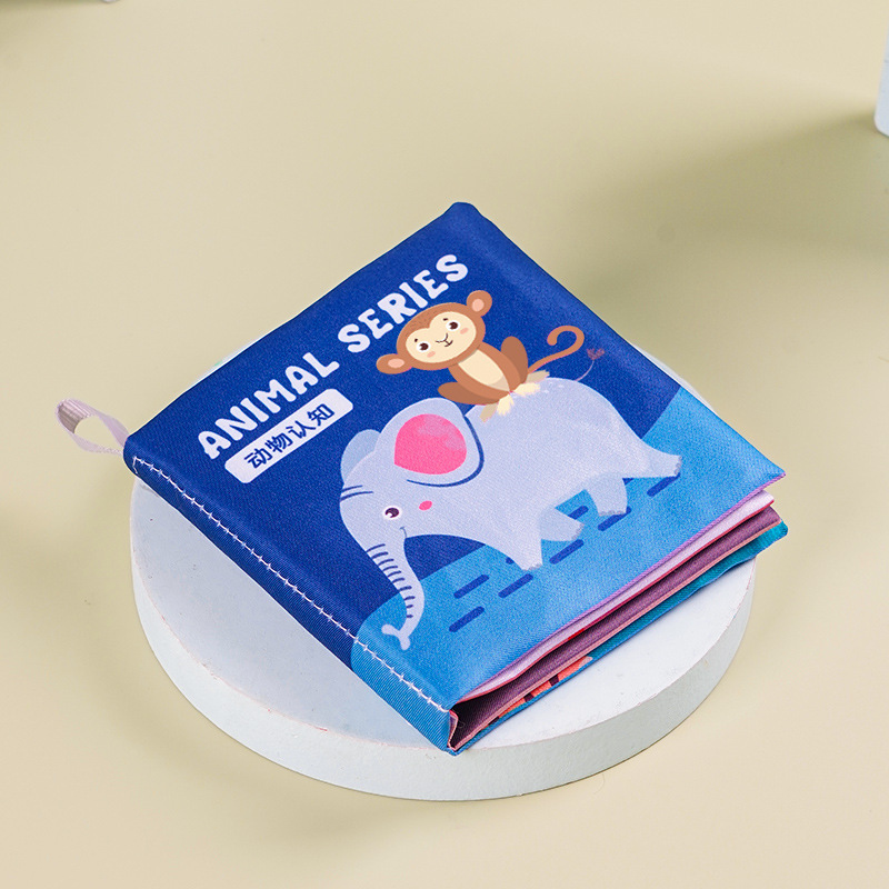 Libro de tela bilingüe para bebés, libro de tela tridimensional de educación temprana para bebés de 0 - 1 años de edad puede roer juguetes de rompecabezas