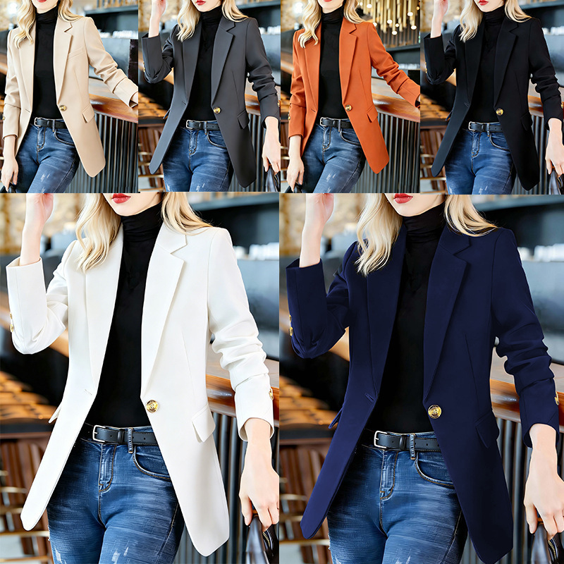 2026 New Cross-Border Foreign Trade Blazer for Women, Spring and Autumn Slim-Fit Casual Blazer for Petite Women