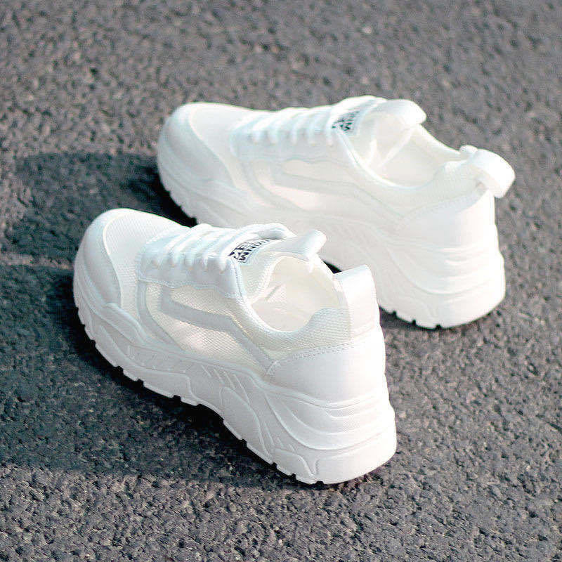 Women's Dad Shoes Ins Trend 2026 Summer New Korean Style Internet Celebrity Super Popular White Sneakers Breathable Mesh Sports Shoes Summer Women's Dad Shoes Ins Trend 2026 Summer New Korean Style Internet Celebrity Super Popular White Sneakers Breathable Mesh Sports Shoes Summer