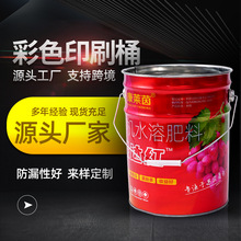 手提马口涂料铁桶 10升肥料桶金属油漆桶开口闭口花篮桶