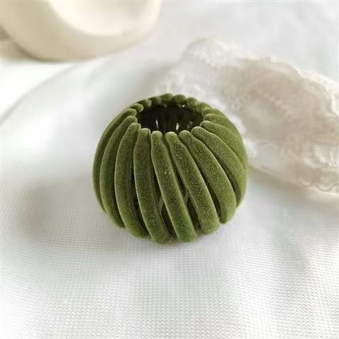 ハクチョウのベルベットの鳥の巣の髪輪の丸子の頭の盤髪の神器は高い馬尾を刺してクリップの韓国の怠け者の髪飾りをつかみます。|undefined