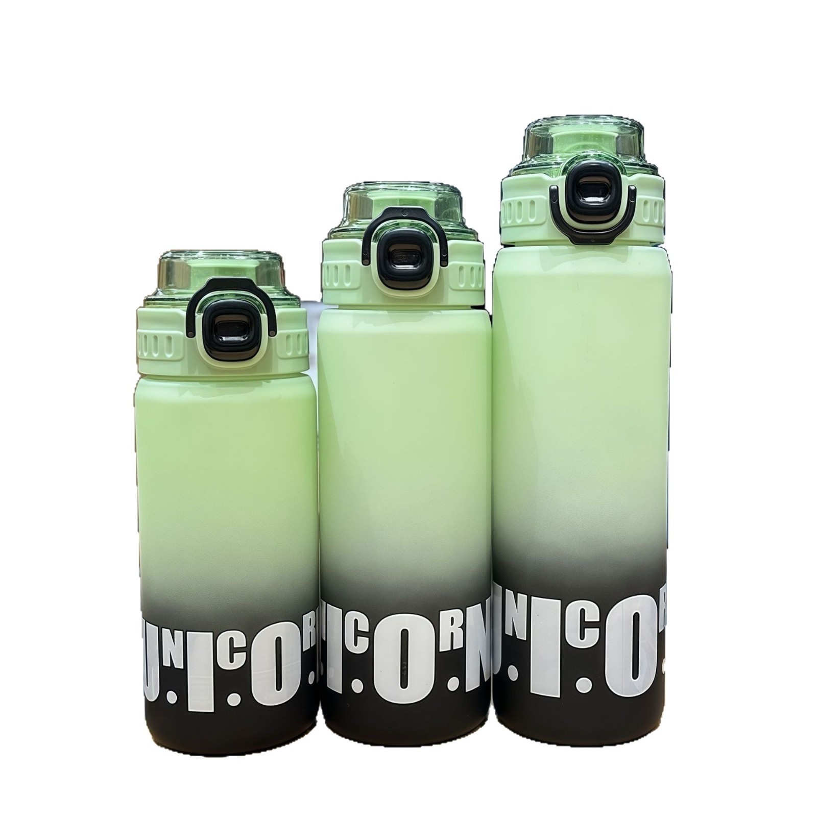 Sinbei transfronterizo taza de agua de plástico de color gradiente portátil para niños 950ml capacidad de estudiantes hervidor de agua al por mayor