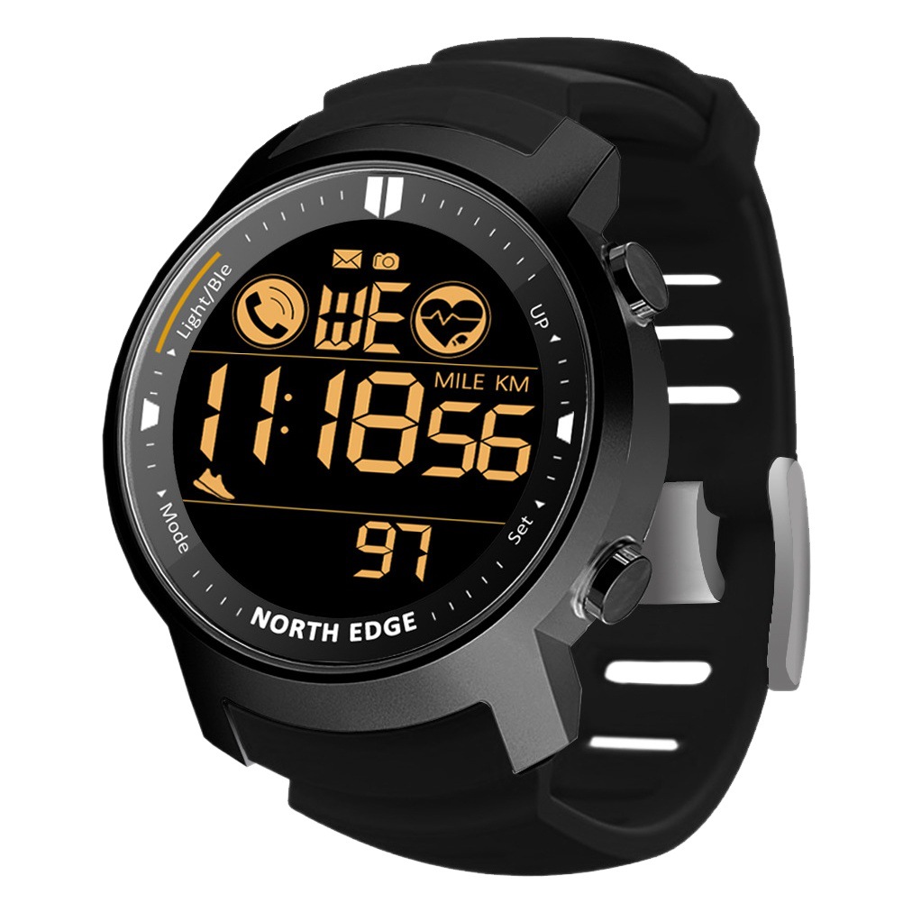 Amazon deportes inteligentes reloj de metal ritmo cardíaco impermeable natación reloj Bluetooth consumo de calorías reloj táctico