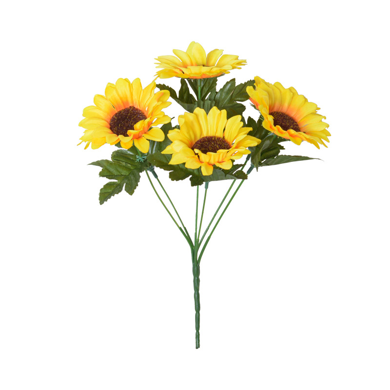 Girasol artificial flor seda decoración boda y hogar