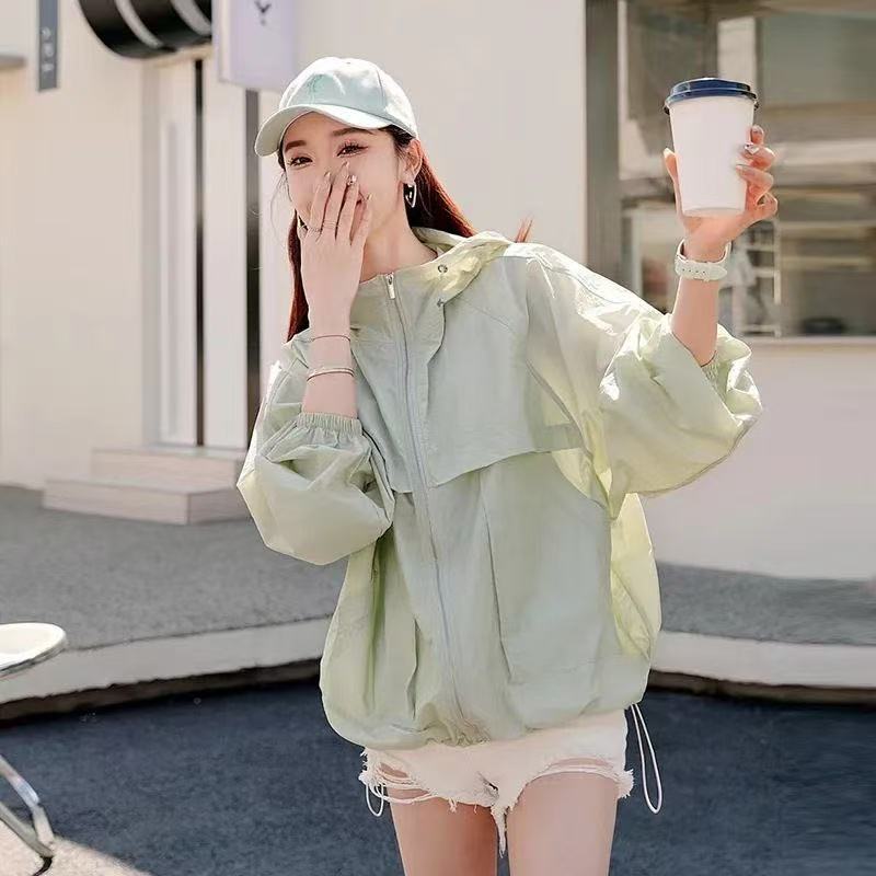 2026 Summer New Women's Sunscreen Clothing - Portable, Quick-Drying, Stylish, Versatile, Breathable, Thin, Hooded, Loose Fit, Simple