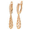 Capacious earrings, long zirconium, European style, simple and elegant design, suitable for import