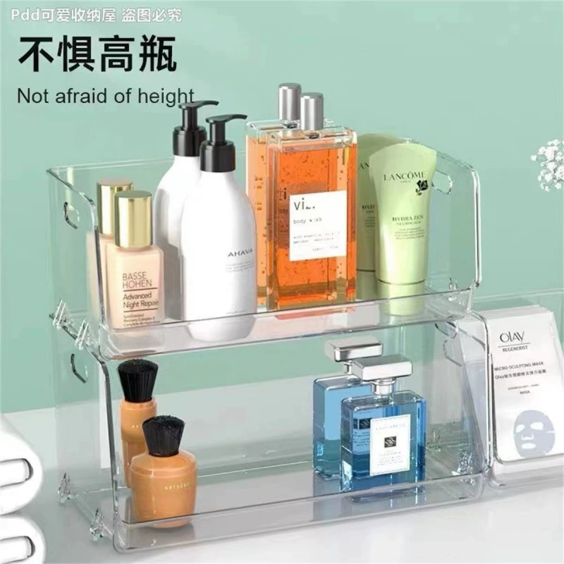 Table storage system, cosmetic storage box, transparent face mask
