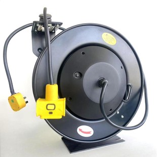Automatic Retractable Wire Winder for Electric Drums, Wall-Mounted Reinforced Iron Plate Automatic Recycling Industrial Wire Drum