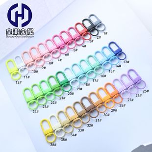 In-Stock Candy-Colored Door Buckle Keychain Irregular Buckle DIY Jewelry Buckle Colorful Small Door Buckle Spring Buckle Hardware Accessories