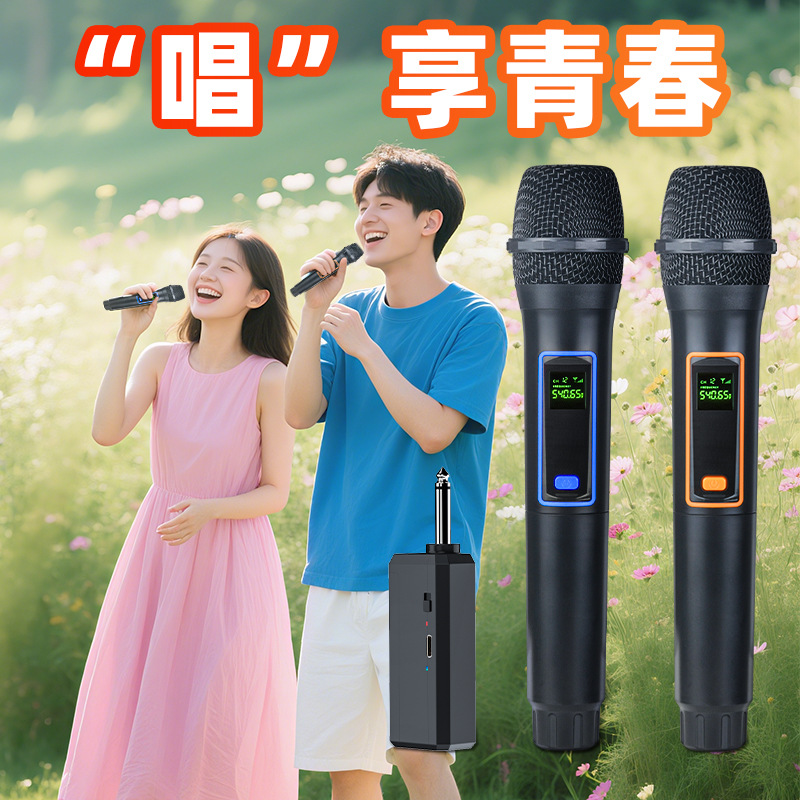 Cost-Effective U-Band Single Microphone Wireless Microphone Dynamic Anti-Howling Anti-Interference Strong Live Broadcast Ktv Home Factory Direct Sales