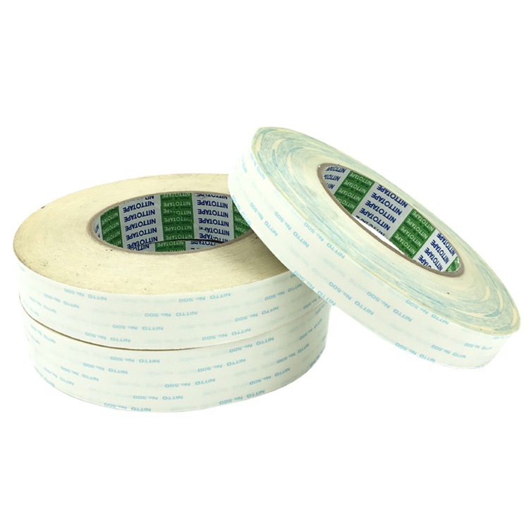 Jincheng adhesivo productos genuinos NITTO ridong 500 tela no tejida adhesivo fuerte troquelado sin costura impermeable de alta temperatura de doble cara de cinta adhesiva de papel