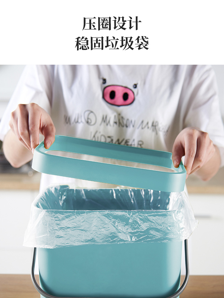 廚房垃圾桶掛式家用衛生間櫥櫃門壁掛式帶蓋防臭廚餘專用