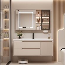 吊柜橡木浴室柜卫生间壁柜地柜洗脸盆智能简约洗手池陶瓷一体盆
