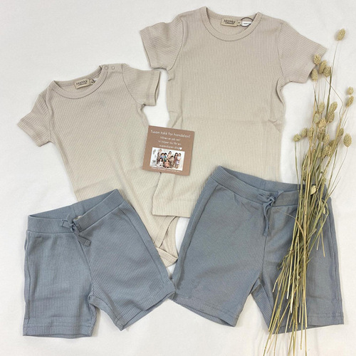 New 24SS Danish Marmor Soft Modal Baby Bodysuit with Detachable Cuffs for Infants and Toddlers
