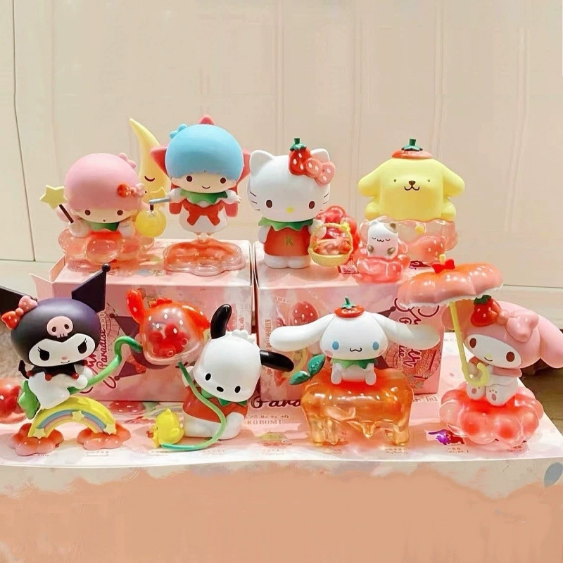 Фигурка в слепой коробке Sanrio (Kuromi и друзья), ручная работа, клубничная тематика
