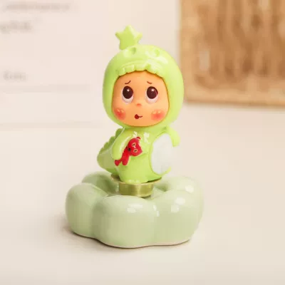 Desk Decoration Wholesale, Car ornaments - little-dinosaur-star-man-green-flower-base
