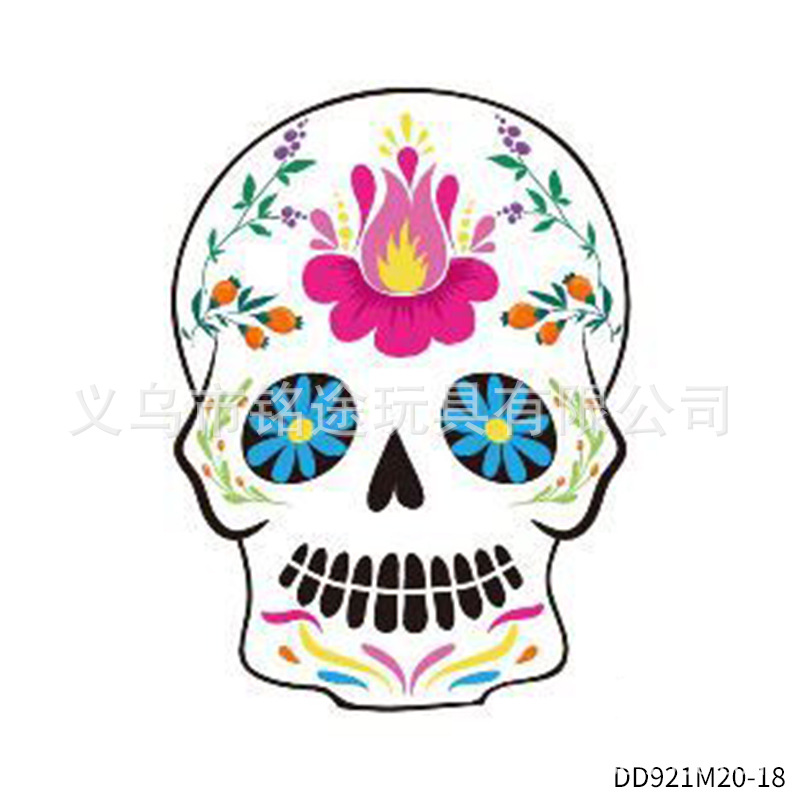 Suministros de fiesta de carnaval mexicano Día de los muertos Pegatinas de fiesta divertida para niños Accesorios de fotografía mexicana