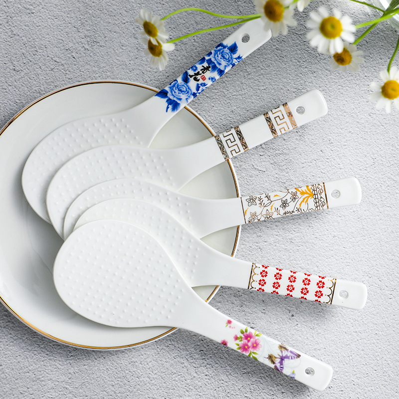 Household ceramic rice spoon rice cooker rice shovel high temperature resistant easy to clean without mildew Household ceramic rice spoon rice cooker rice shovel high temperature resistant easy to clean without mildew