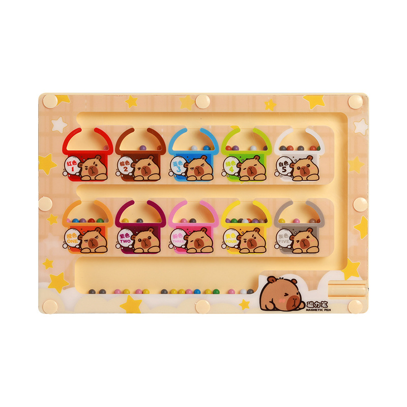 어린이 자기 디지털 구슬 퍼즐 미로 장난감 훈련에 초점 자기 펜 지능 논리 사고 게임