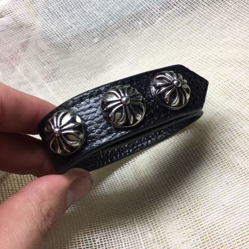 New European and American Style Wristband, Trendy Genuine Leather Bracelet, Fashionable Studded Cross Bracelet, Couple Style Handmade Bracelet