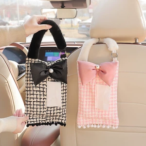 Car Tissue Box, Small Fragrance Car Seat Back Hanging Tissue Box, Car Multifunctional Tissue Box, Car Interior Decoration