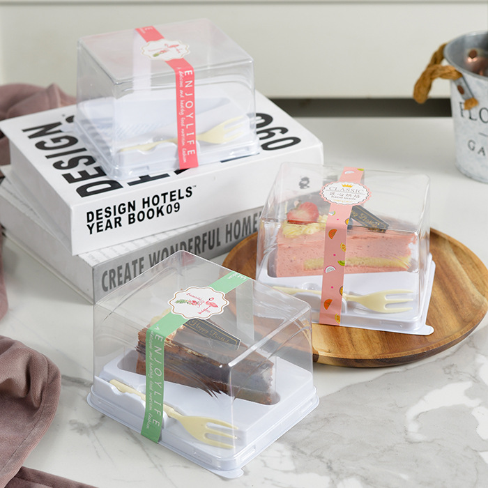 JL-186三角形千层蛋糕盒子高档加厚款西点慕斯切件盒一次打包盒子