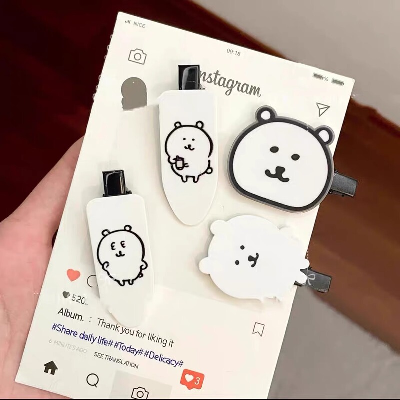 Cute Girly Self-Mocking Bear Makeup Clip Duckbill Clip Seamless Hair Clip Bangs Clip Hair Accessory 2025 New Model Cute Girly Self-Mocking Bear Makeup Clip Duckbill Clip Seamless Hair Clip Bangs Clip Hair Accessory 2025 New Model