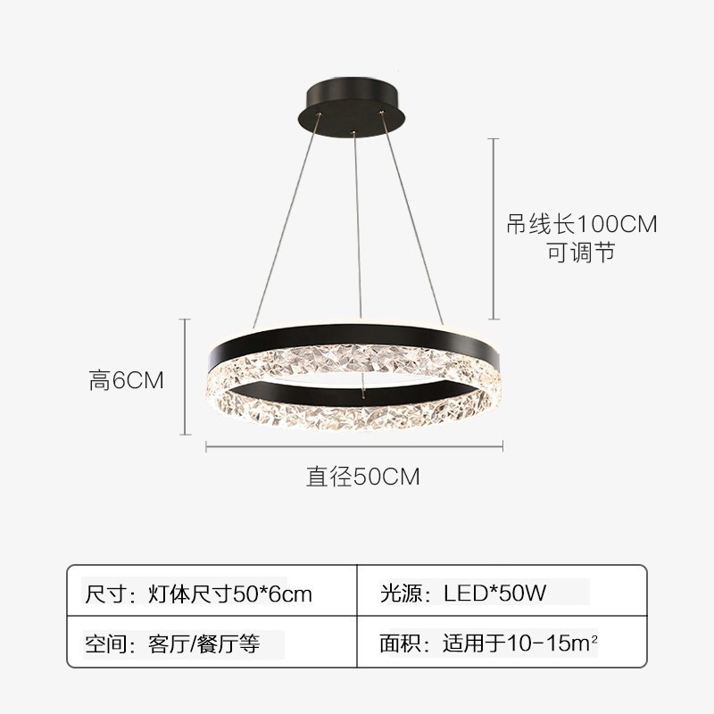 Lámpara de sala de estar led de lujo ligera moderna y sencilla, lámpara de restaurante de personalidad creativa, dormitorio principal para el hogar, lámpara Zhongshan