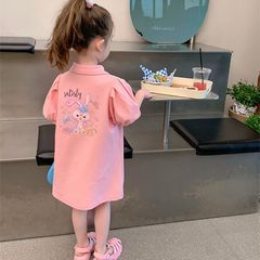 Girls' Summer Dress Polo Skirt Korean Version 2023 New Arrival Fashion Trendy Starlight Cartoon Skirt