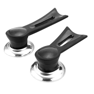 Universal Stand-Up Pot Lid Handle with Wood Grain Bakelite Stainless Steel Lid Handle, Heat-Resistant and High-Temperature Resistant