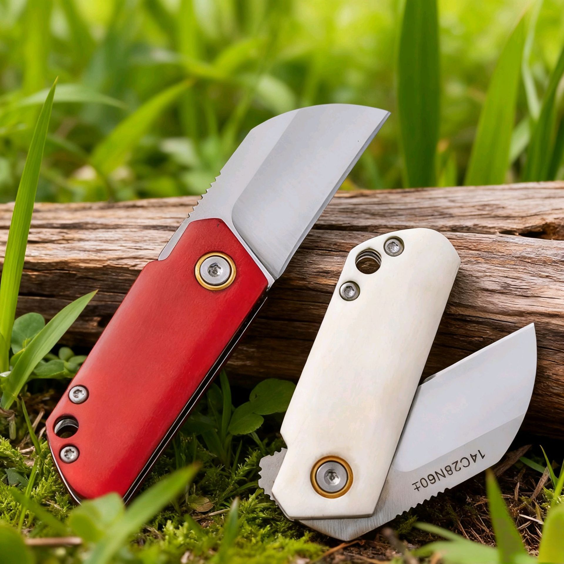 跨境无锁口袋小刀迷你小刀牛骨手柄高品质锋利折叠刀钥匙挂件折刀