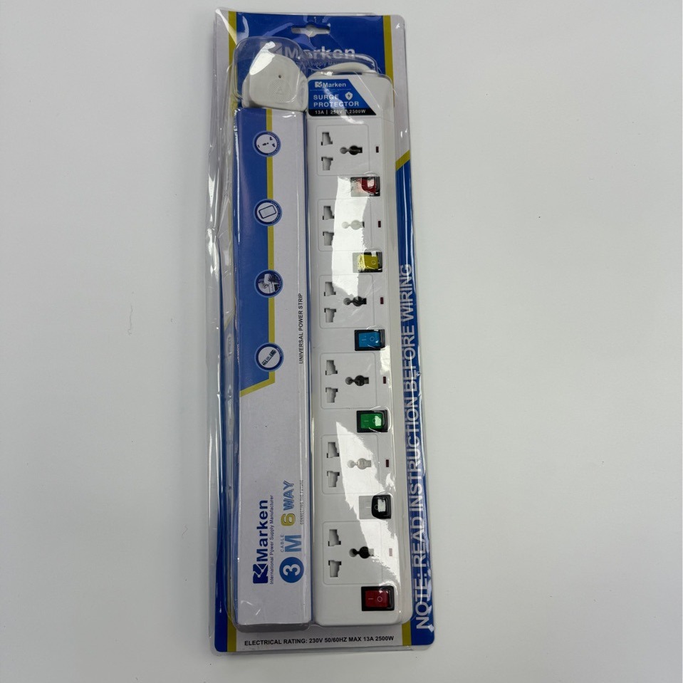 多孔位欧式插板插座带开关外贸排插三米线各国插头万能孔位拖线板