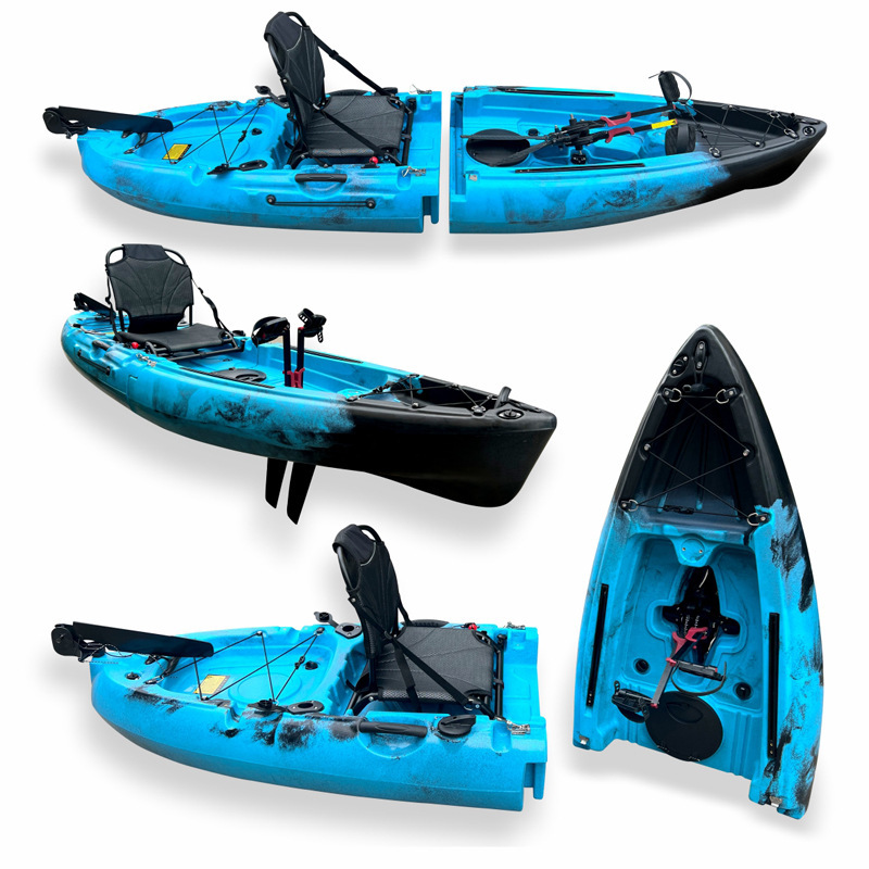 Luya Boat Fin Pedal Kayak Hard Boat Two-Section Three-Section Single Double Split Canoe Spliced ​​Kayak