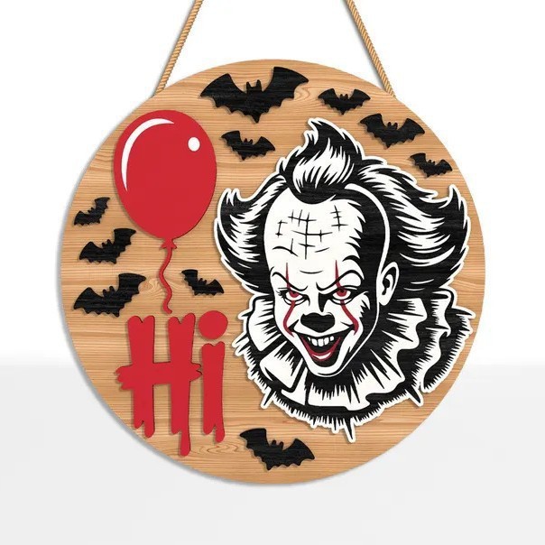 国境を越えた新製品の売れ筋ハロウィン木製看板装飾ホリデードアサインホラーキャラクタードア吊り下げサイン装飾|undefined