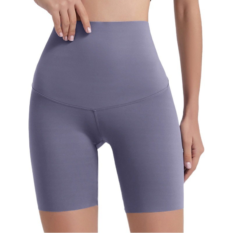 2024 primavera y verano nuevos pantalones cortos deportivos de piel de tiburón de cintura alta europea y americana para mujeres