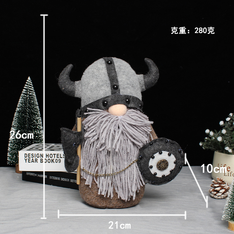 Estación independiente transfronteriza personalizada Nuevo producto Viking Warrior Gnome Doll Viking Warrior Gnome Doll