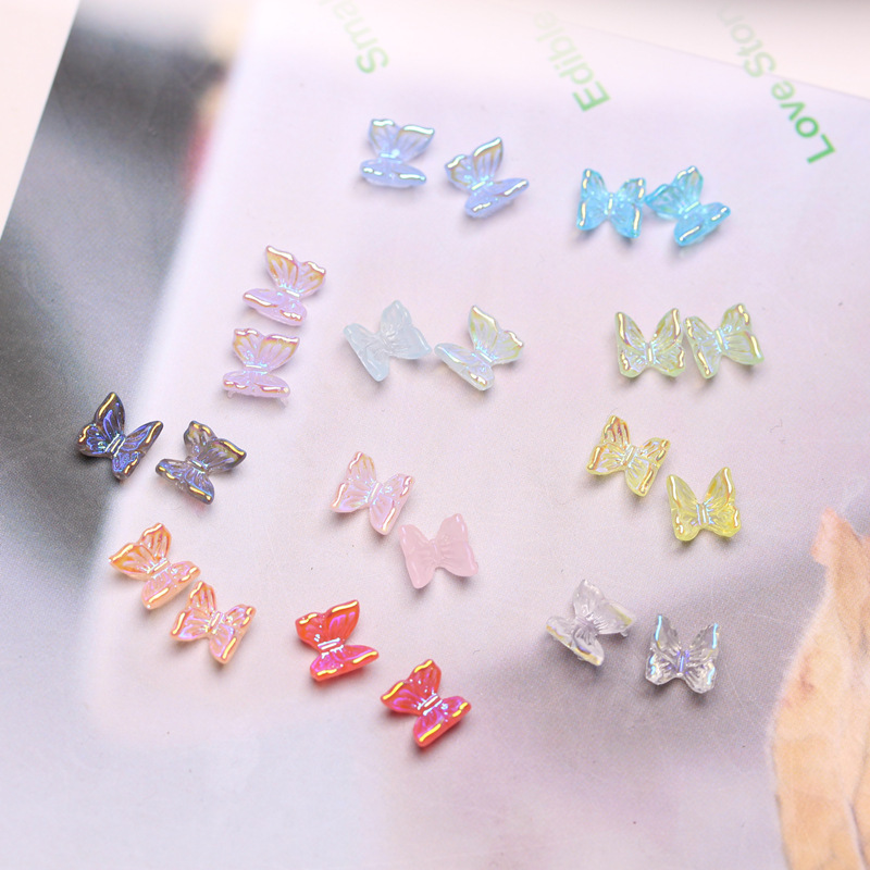 DIY Accessories Japanese and Korean Stereo Aurora AB Color Nail Art Butterfly Magic Ice Through Little Red Book with Spot