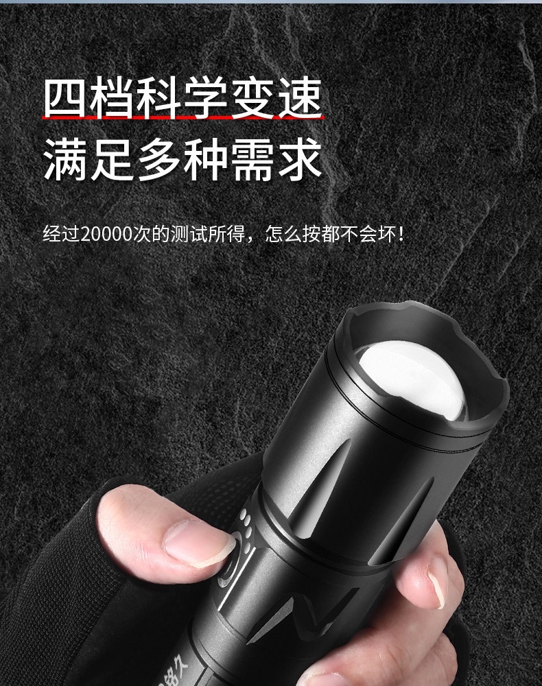 Tactical Multi-Functional Ultra-Bright Flashlight with Laser, Long-Lasting Battery Life, Portable, Long-Range, Rechargeable