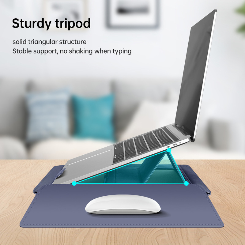 越境厳選多機能Appleラップトップバッグ 14inch MateBookラップトップスタンド収納ライナーバッグ|undefined