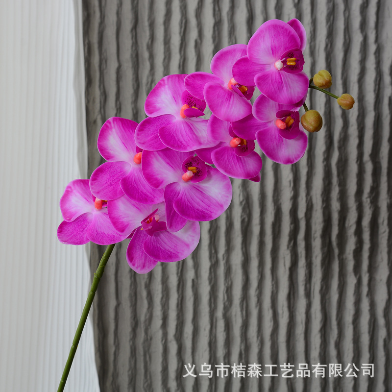 Flores de alta calidad 9 cabezas 7 cabezas 5 cabezas orquídeas mariposa sensación realista tela de seda de película flores falsas decoración de boda nórdica