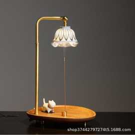 跨境铃兰香薰灯融蜡灯熔烛灯无烟调温小夜灯卧室氛围台灯送礼物灯