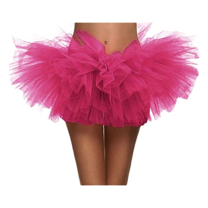 Пятислойная сетчатая юбка-пачка для выступлений, юбка для торта, COSPLAY, трансграничная, Amazon, пятислойная Пышная юбка-пачка для взрослых