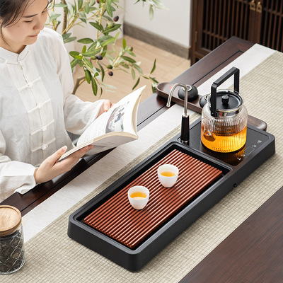 多功能一体式茶盘家用自动一体上水烧水壶电陶炉煮茶具套装小茶台