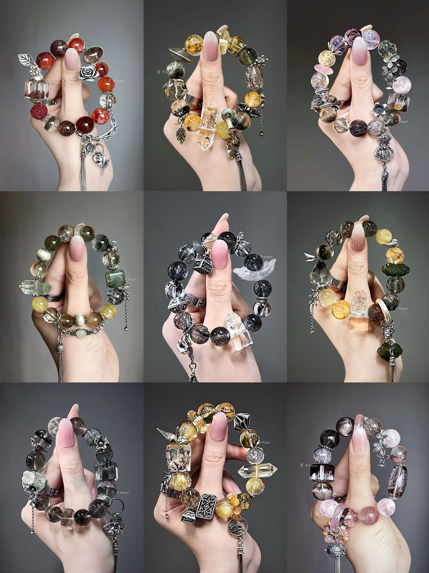 Natural Tea Crystal DIY Jewelry Accessories Single Beads Accompanying Faceted Loose Beads Spacer Crystal Jewelry Bracelets with Beads