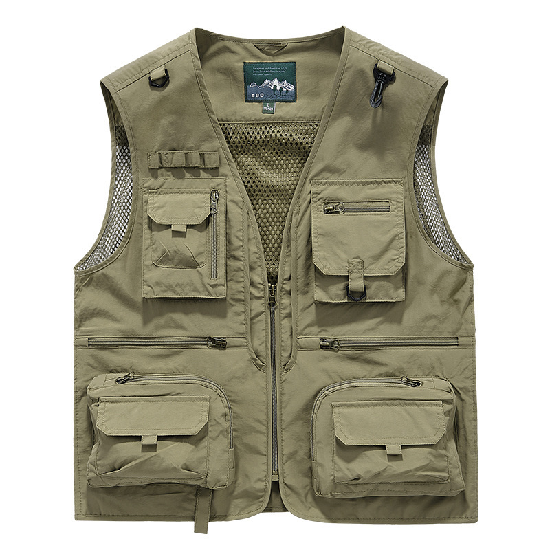 Vest Custom Printed Logo Photography Reporter Director Vest Outdoor Mountaineering Promotional Vest Multi-Flap Pocket Pants Overalls Vest Custom Printed Logo Photography Reporter Director Vest Outdoor Mountaineering Promotional Vest Multi-Flap Pocket Pants Overalls