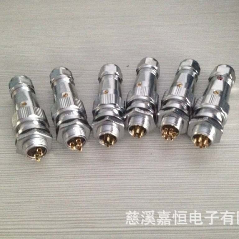 航空插头工业防水连接器 XA12-2 3 4 5 6 7芯 锌合金接插件
