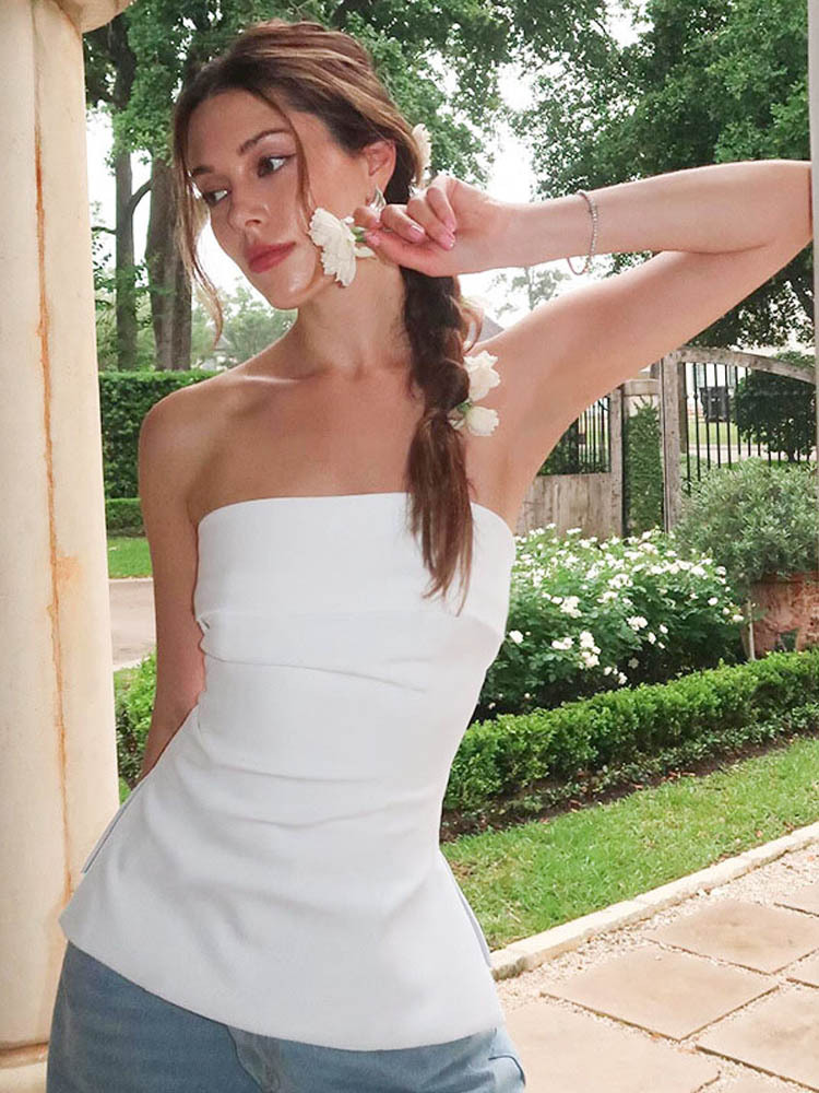 summer solid sexy tube top sleevless